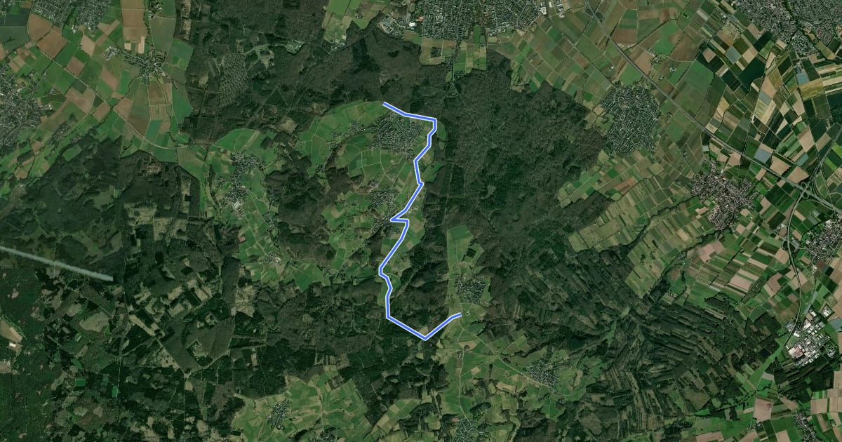 Маршрут Rheinbach (14) - Rheinbach (21) на спутниковом снимке