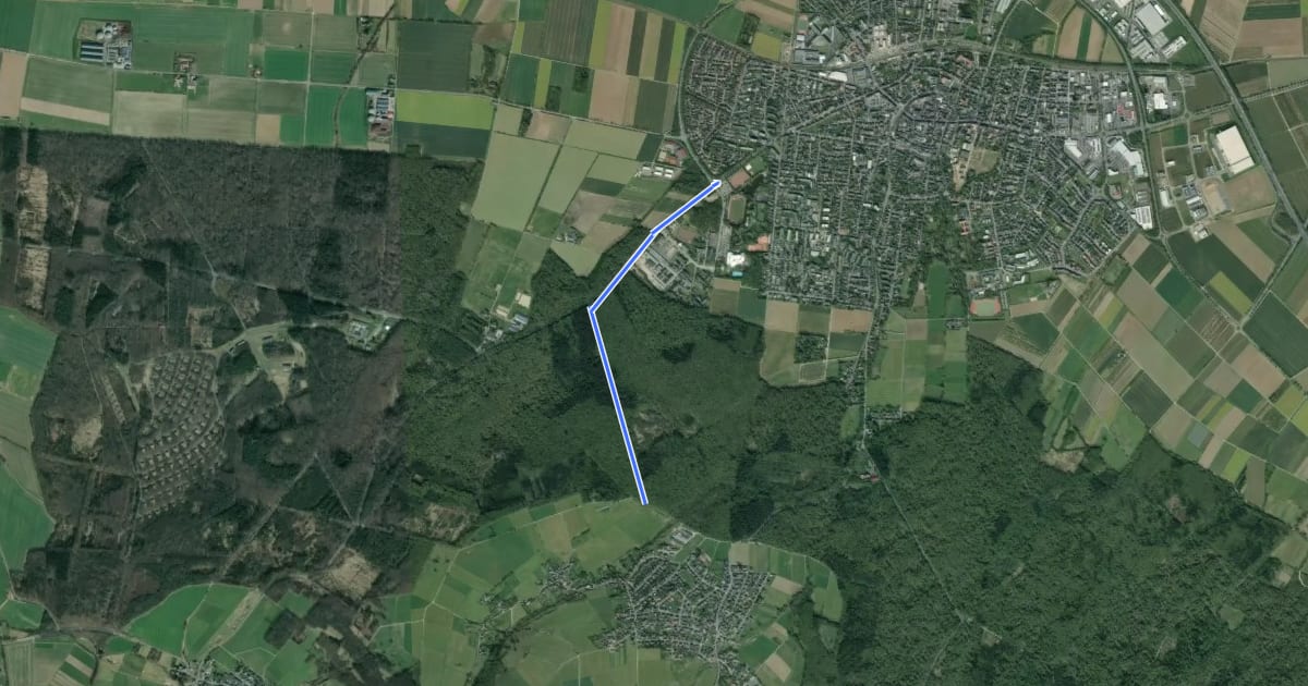 Маршрут Rheinbach (14) - Rheinbach (88) на спутниковом снимке