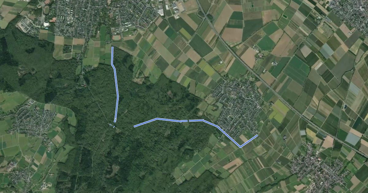 Маршрут Rheinbach 2 на спутниковом снимке