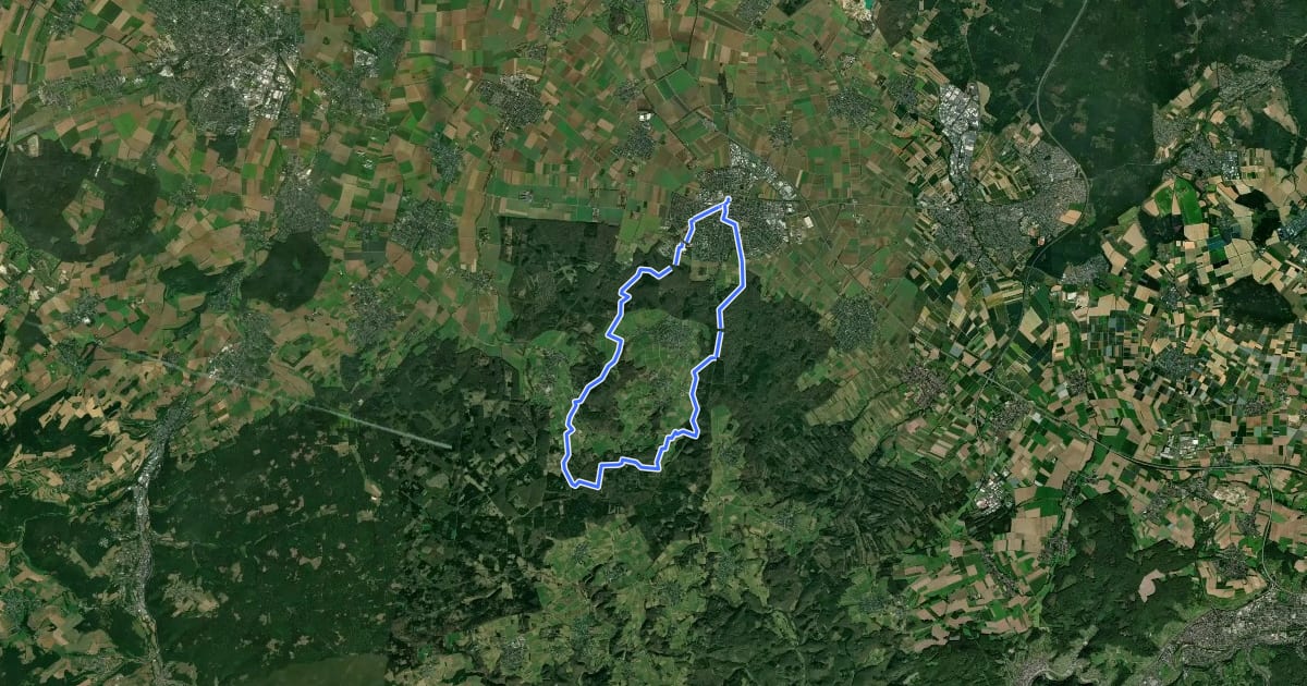 Маршрут Rheinbach Rundweg на спутниковом снимке