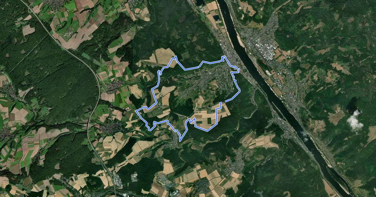 Маршрут RheinBurgenWeg Rundtour: Breisiger Ländchen на спутниковом снимке