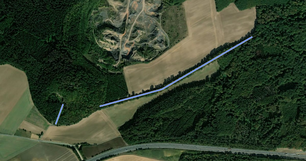 Маршрут Rheinburgenweg Zugangsweg Karmelenberg на спутниковом снимке