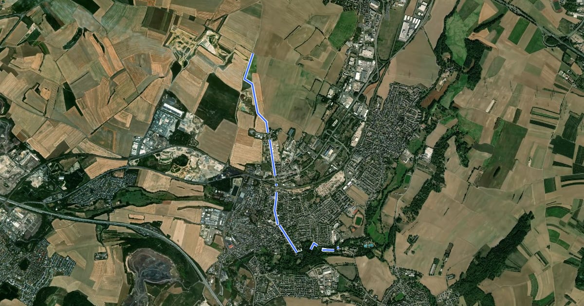Маршрут Rheinburgenweg Zugangsweg Plaidt на спутниковом снимке