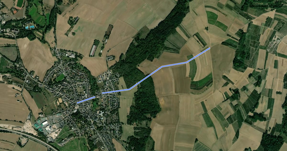 Маршрут Rheinburgenweg Zugangsweg Saffig на спутниковом снимке