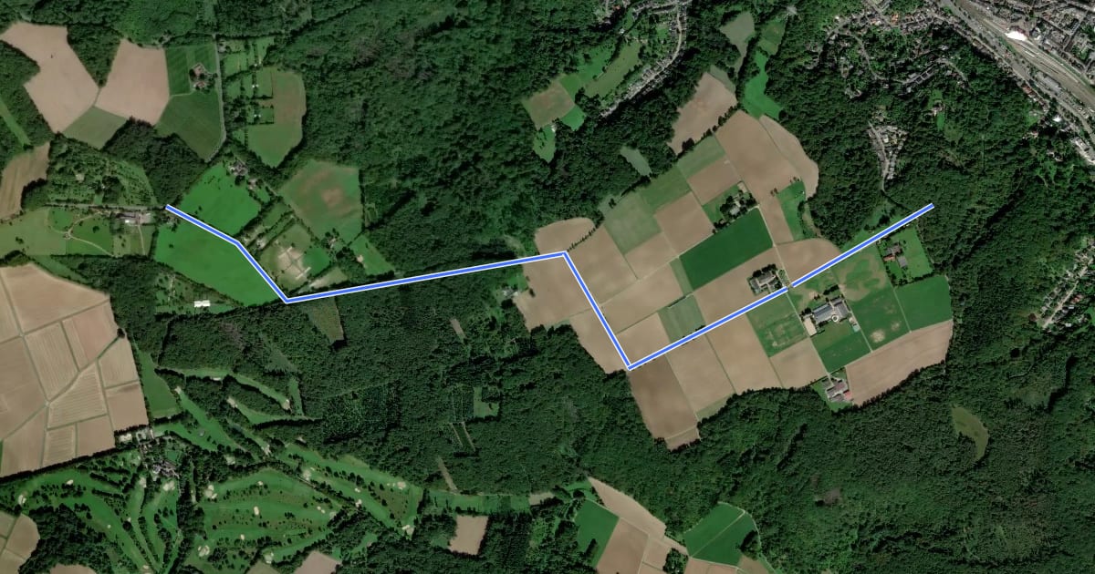Маршрут Rheinburgenweg Zugangsweg Straußenfarm на спутниковом снимке