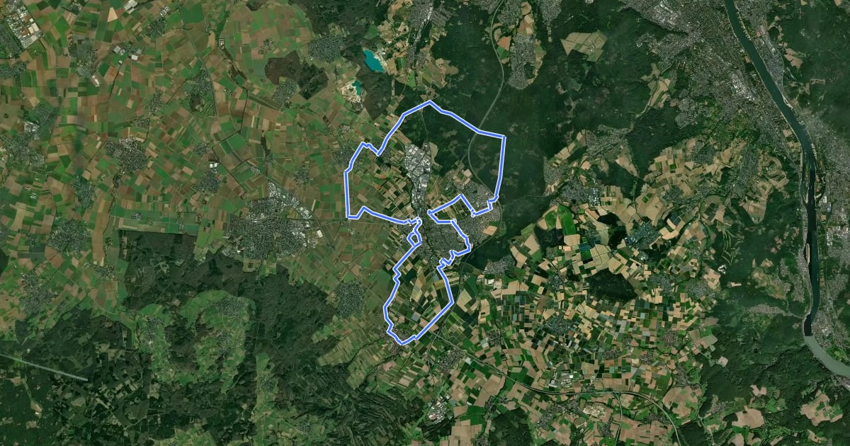 Маршрут Rheinische Apfelroute - Schleife Meckenheim на спутниковом снимке