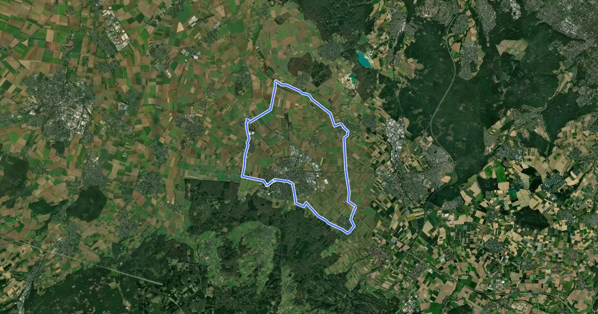 Маршрут Rheinische Apfelroute - Schleife Rheinbach на спутниковом снимке