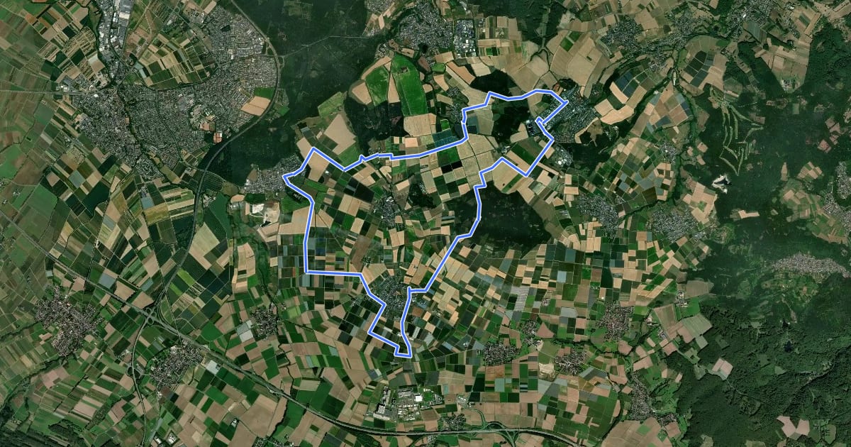 Маршрут Rheinische Apfelroute - Schleife Wachtberg на спутниковом снимке