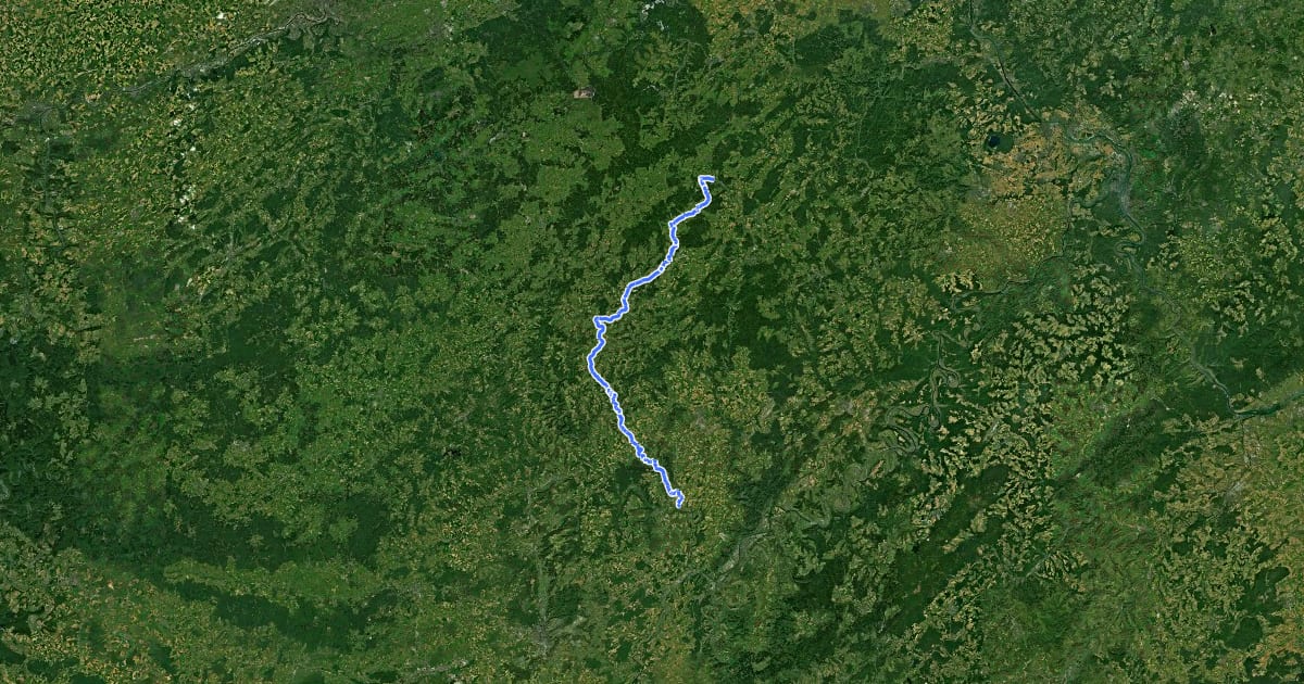 Маршрут Rheinland-Pfalz Radroute (Eifelkreis Bitburg-Prüm) на спутниковом снимке