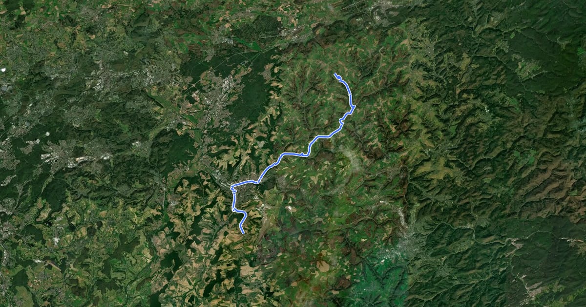 Маршрут Rheinland-Pfalz Radroute (Zweibrücken) на спутниковом снимке
