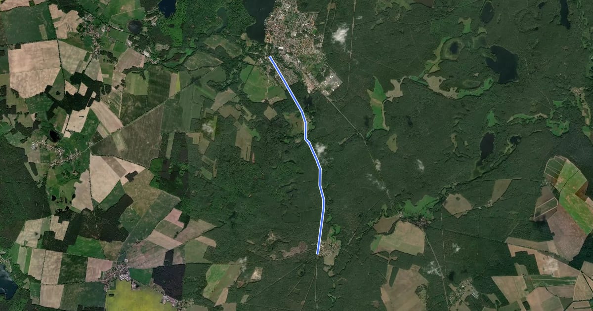 Маршрут Rheinsberg (81) - Rheinsberg (82) на спутниковом снимке