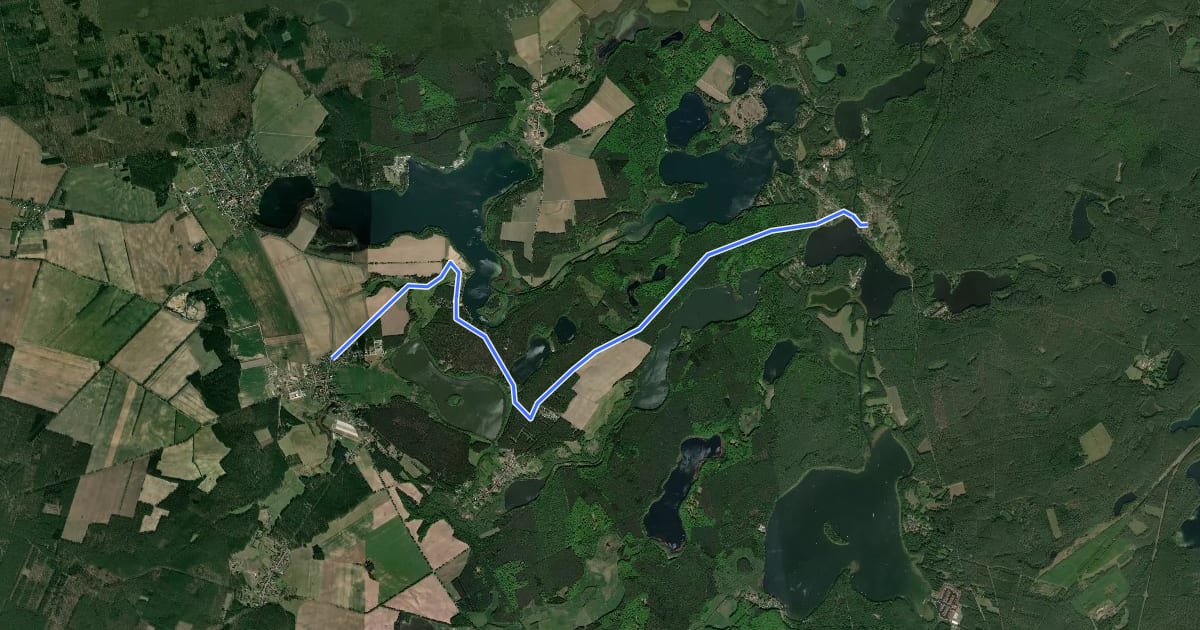 Маршрут Rheinsberg (85) - Rheinsberg (87) на спутниковом снимке