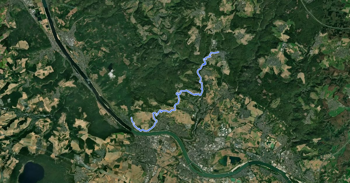 Маршрут Rheinsteig Etappe 06 [Leutesdorf - Rengsdorf] на спутниковом снимке