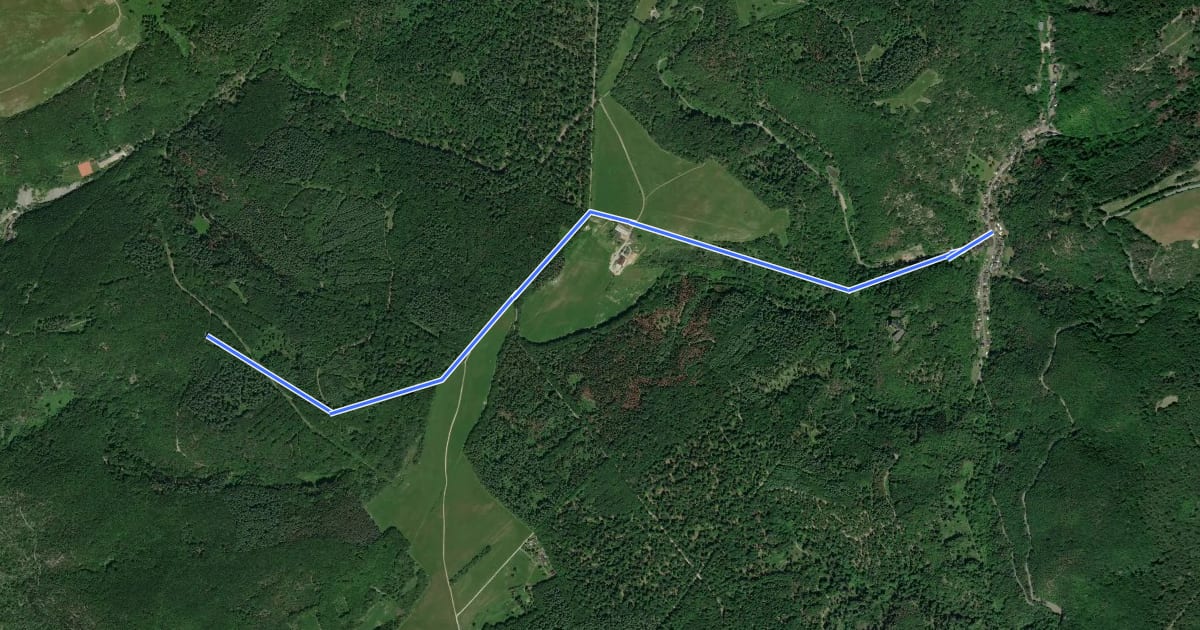 Маршрут Rheinsteig-Zuweg Sauerthal на спутниковом снимке