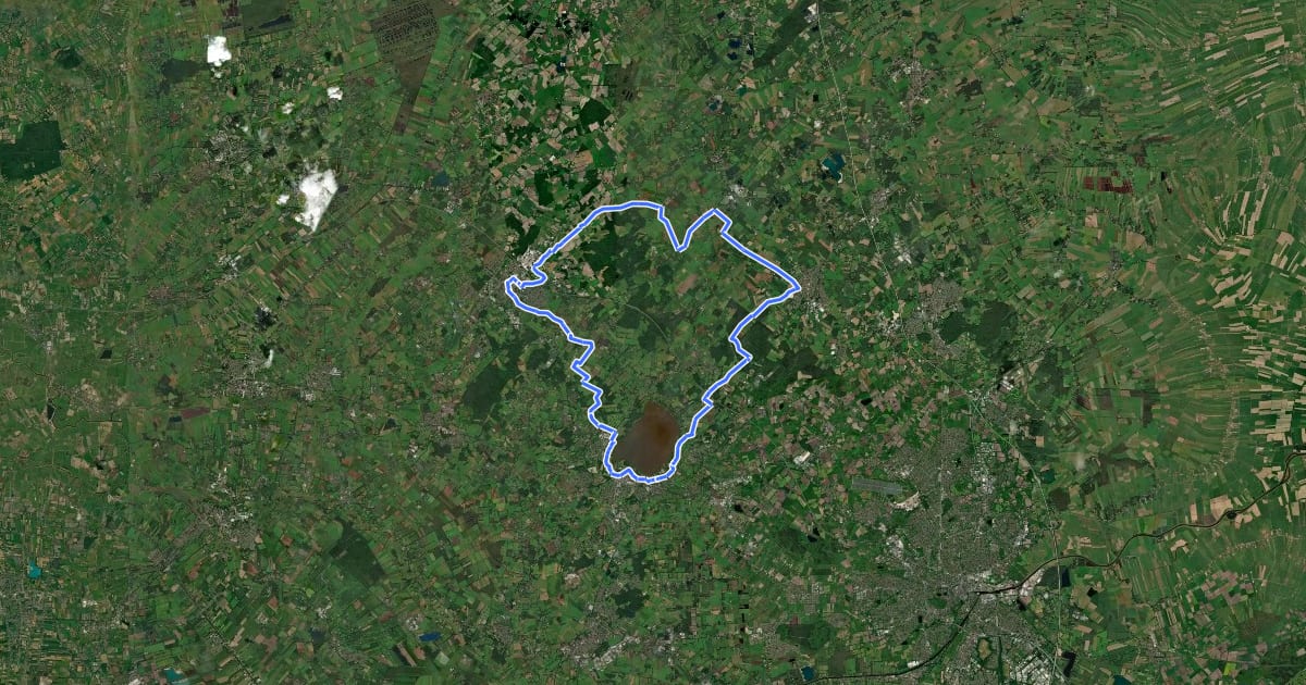 Маршрут Rhododendrenroute на спутниковом снимке
