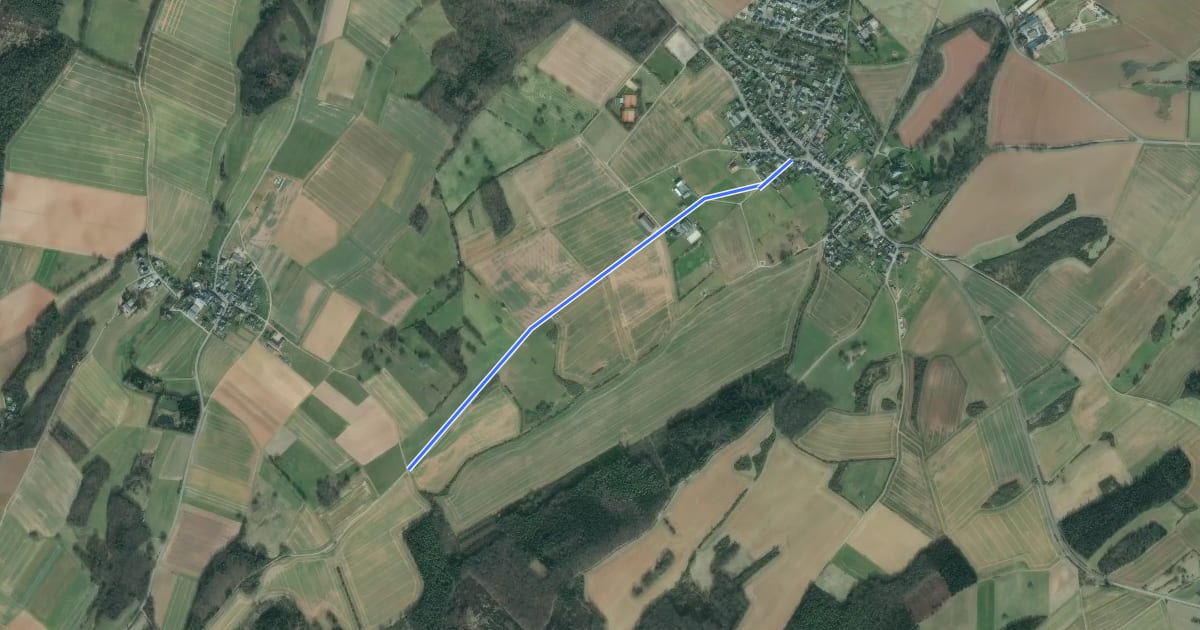 Маршрут Rißdorf (55) - Wachendorf (93) на спутниковом снимке