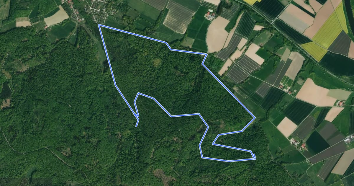 Маршрут RI13 Hünenburg-Route на спутниковом снимке