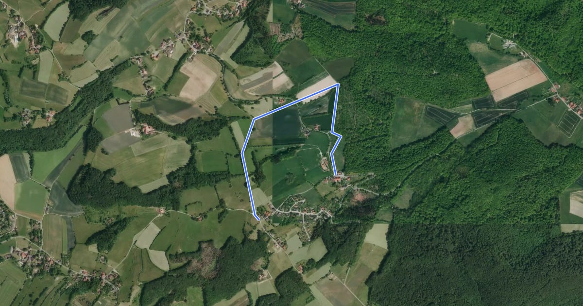 Маршрут RI17 Friedrichswald-Route на спутниковом снимке