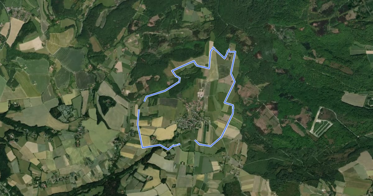Маршрут RI19 Rundwanderweg Goldbeck на спутниковом снимке