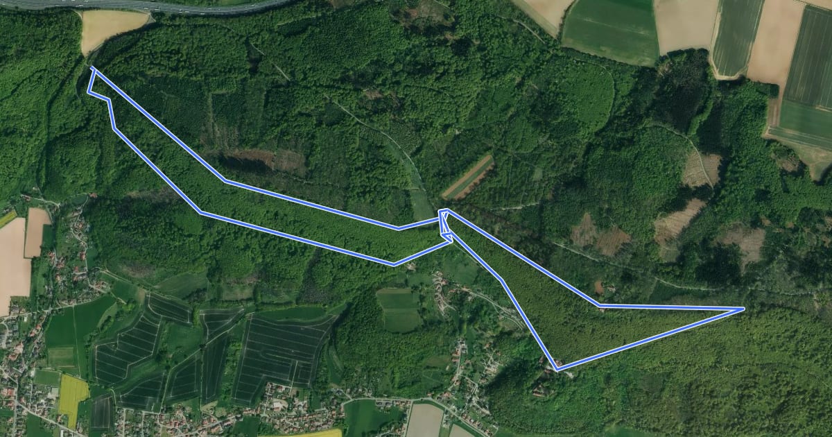 Маршрут RI6 Springsteine-Route на спутниковом снимке