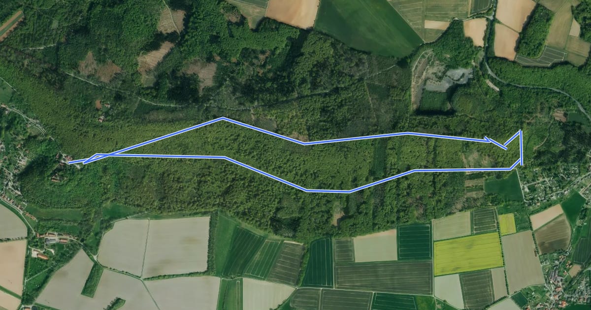 Маршрут RI7 Schloss-Schaumburg-Route на спутниковом снимке