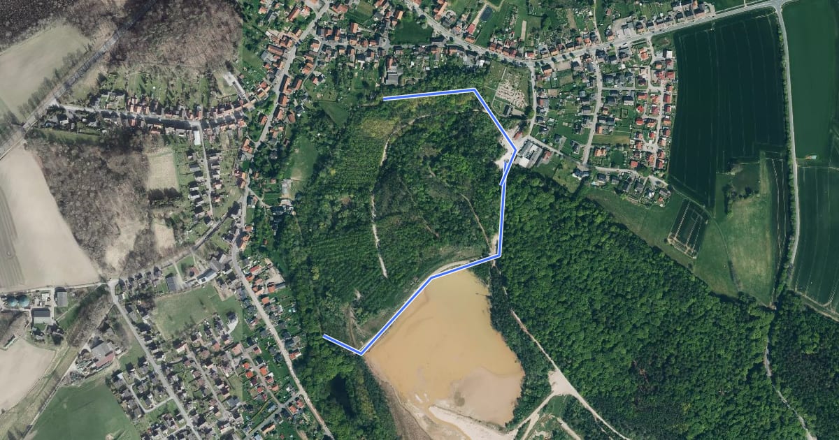 Маршрут RI8 Findlingsgarten-Route на спутниковом снимке