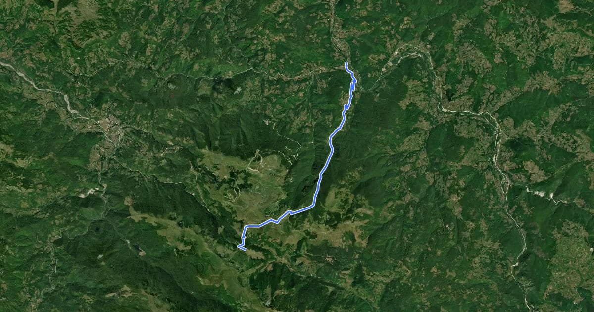Маршрут Ribarevine - Šiško jezero на спутниковом снимке