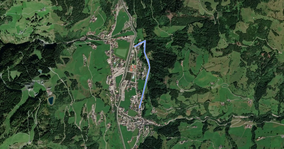 Маршрут Richtersteig на спутниковом снимке
