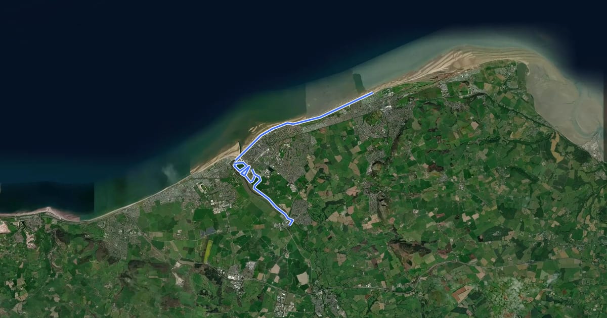Маршрут Ride North Wales на спутниковом снимке