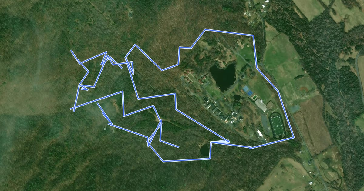Маршрут Ride the Ridge Race Route-Permission only to Ride на спутниковом снимке