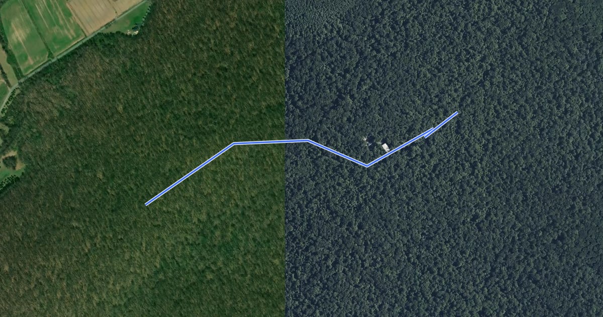 Маршрут Ridge Trail на спутниковом снимке