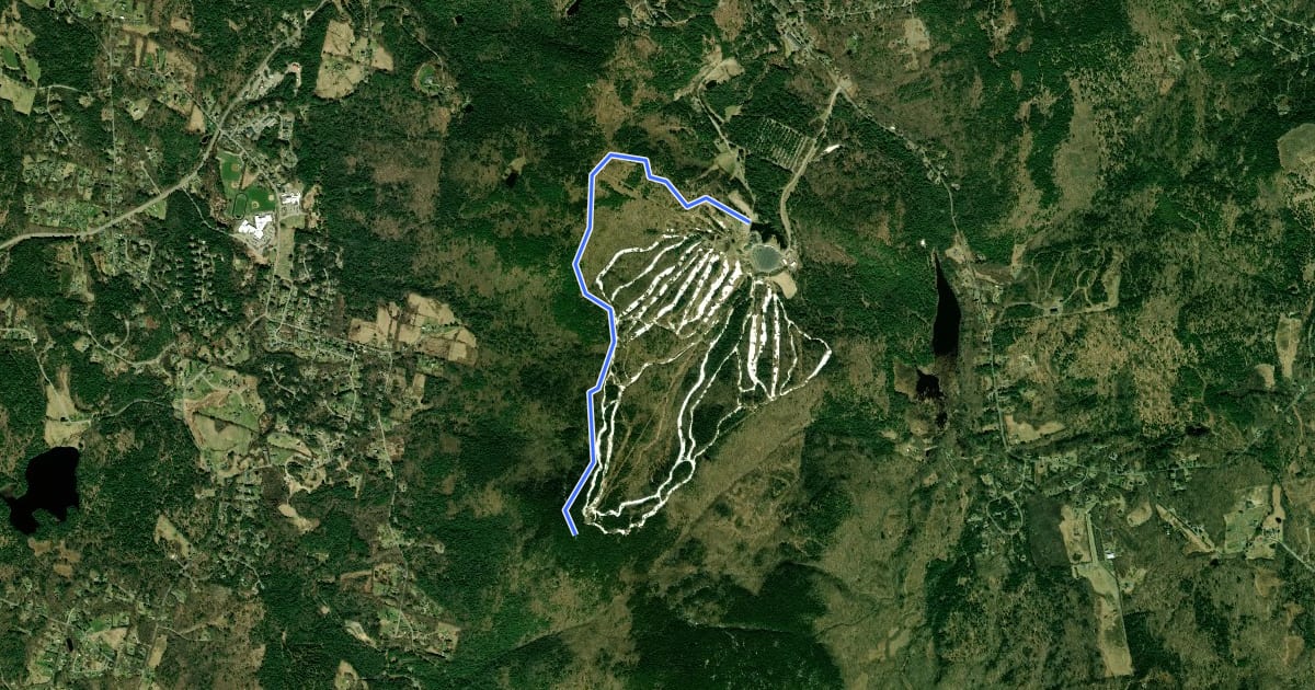 Маршрут Ridge Trail на спутниковом снимке