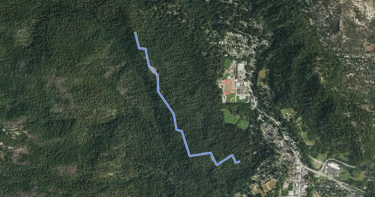 Маршрут Ridge Trail на спутниковом снимке