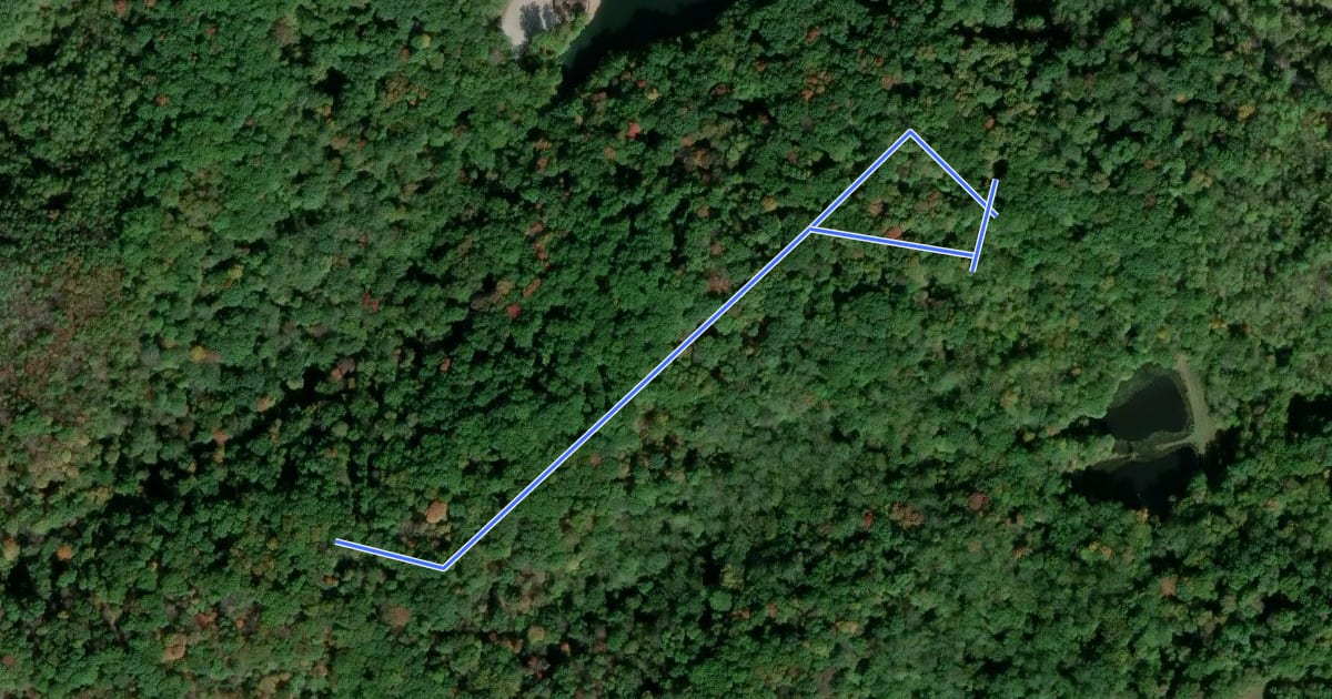 Маршрут Ridge Trail на спутниковом снимке