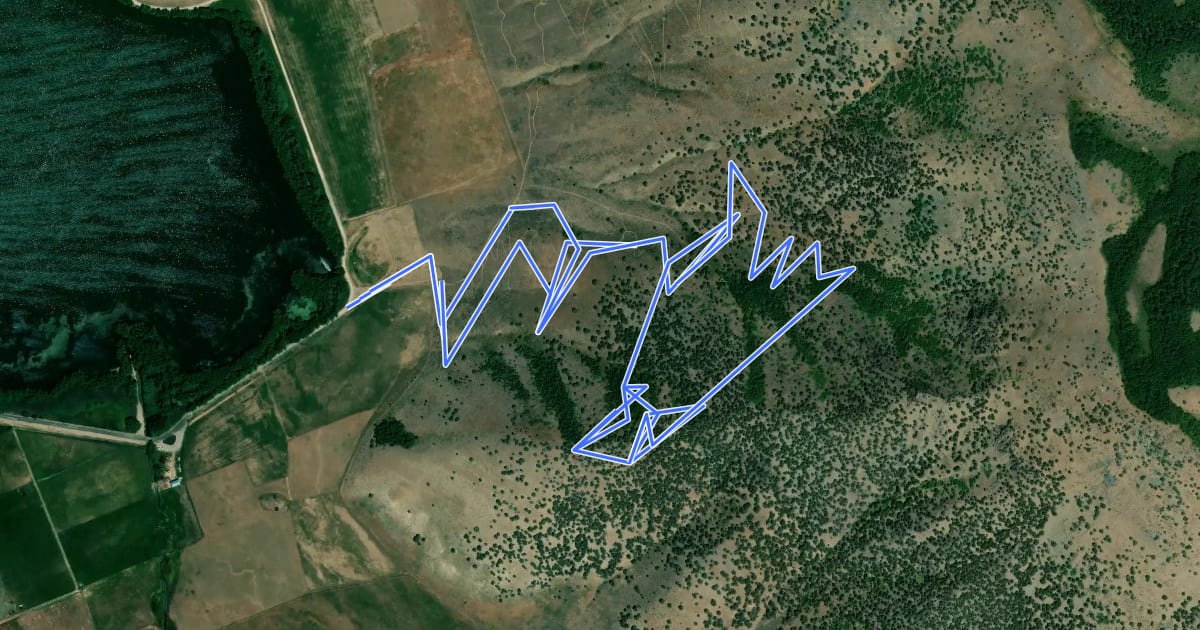 Маршрут Ridge Trail на спутниковом снимке