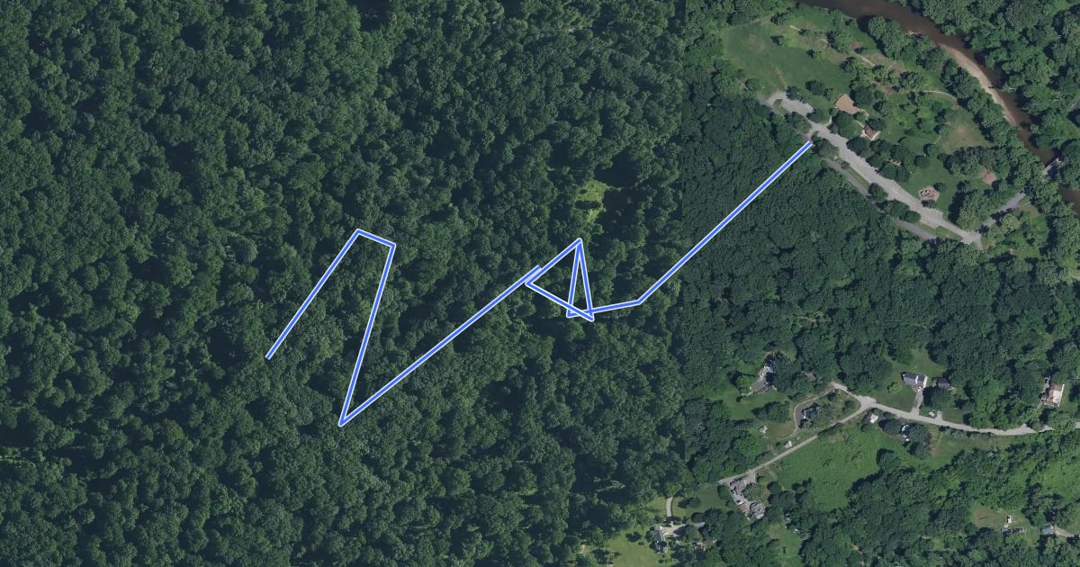 Маршрут Ridge Trail Extension на спутниковом снимке