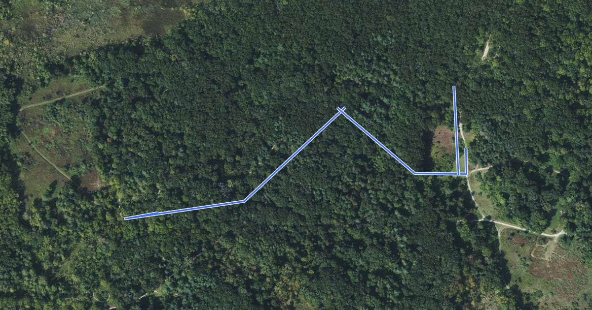 Маршрут Ridgeline на спутниковом снимке