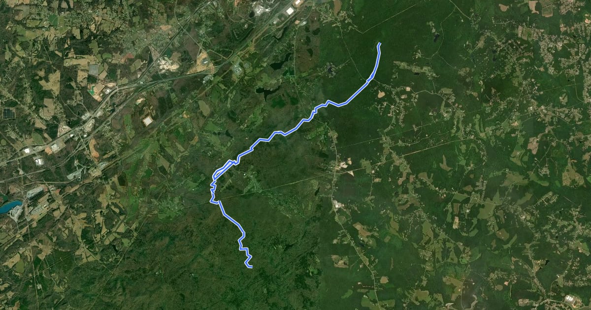 Маршрут Ridgeline Trail на спутниковом снимке