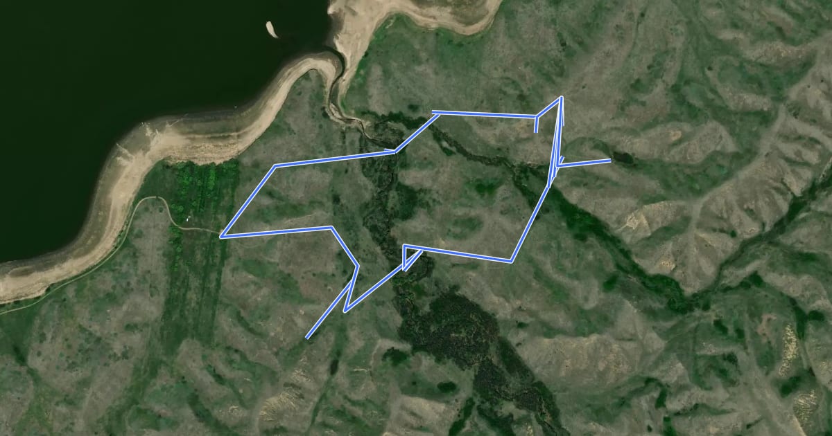 Маршрут Ridges, Ruts, and Remnants Interpretive Trail на спутниковом снимке