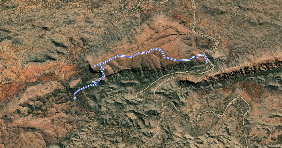 Маршрут Ridgetop Trail на спутниковом снимке