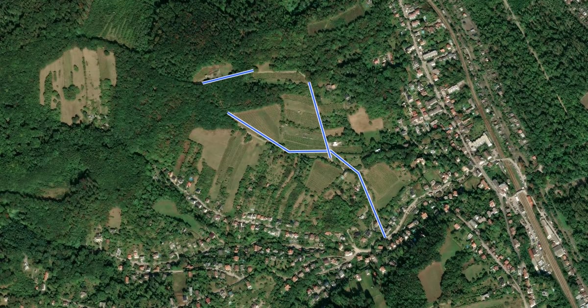 Маршрут Riedenwandweg Kritzendorf на спутниковом снимке