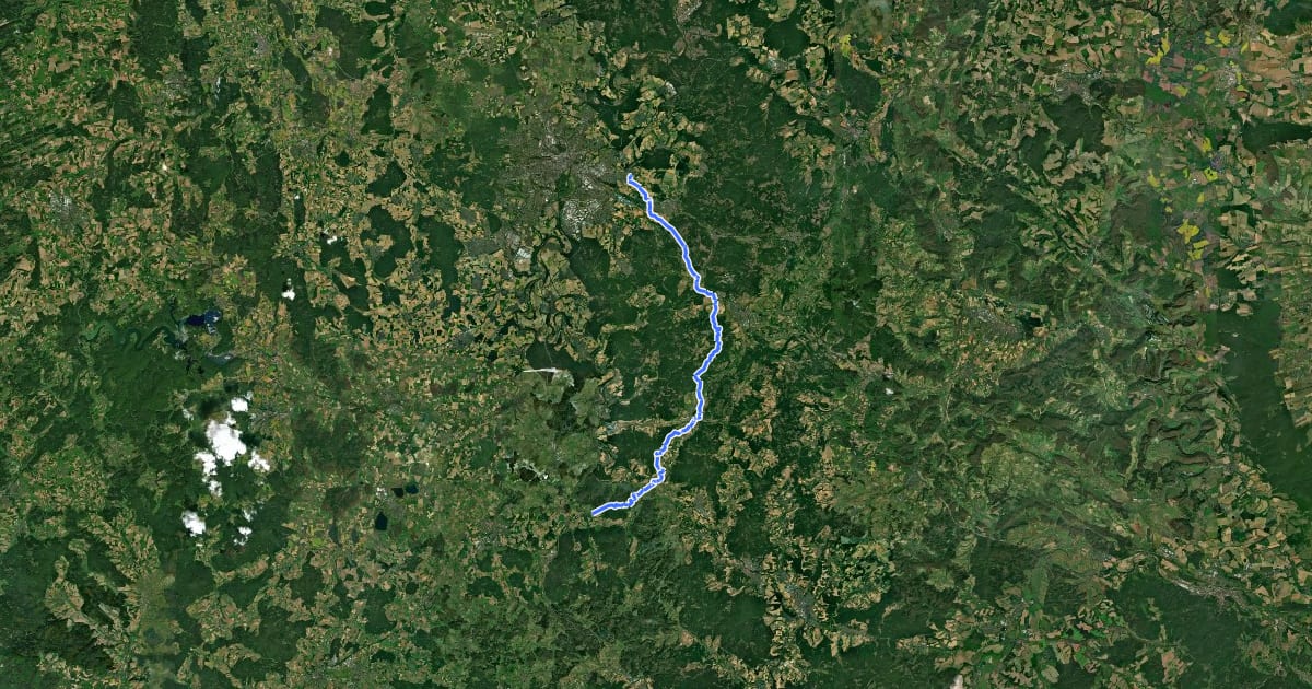 Маршрут Riedforstweg на спутниковом снимке