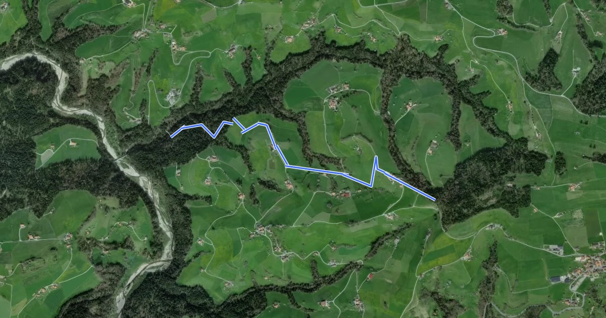 Маршрут Riedstettwald - Schwandbachbrücke на спутниковом снимке