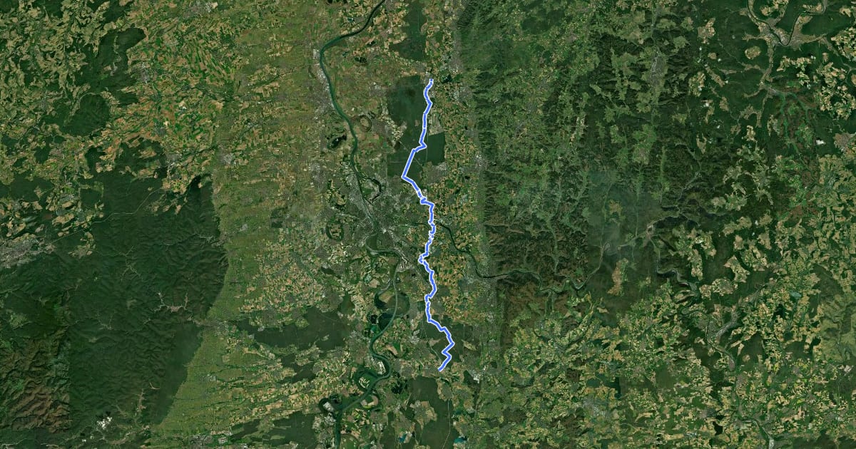 Маршрут Riedweg (Teilstrecke Lorch - Reilingen) на спутниковом снимке