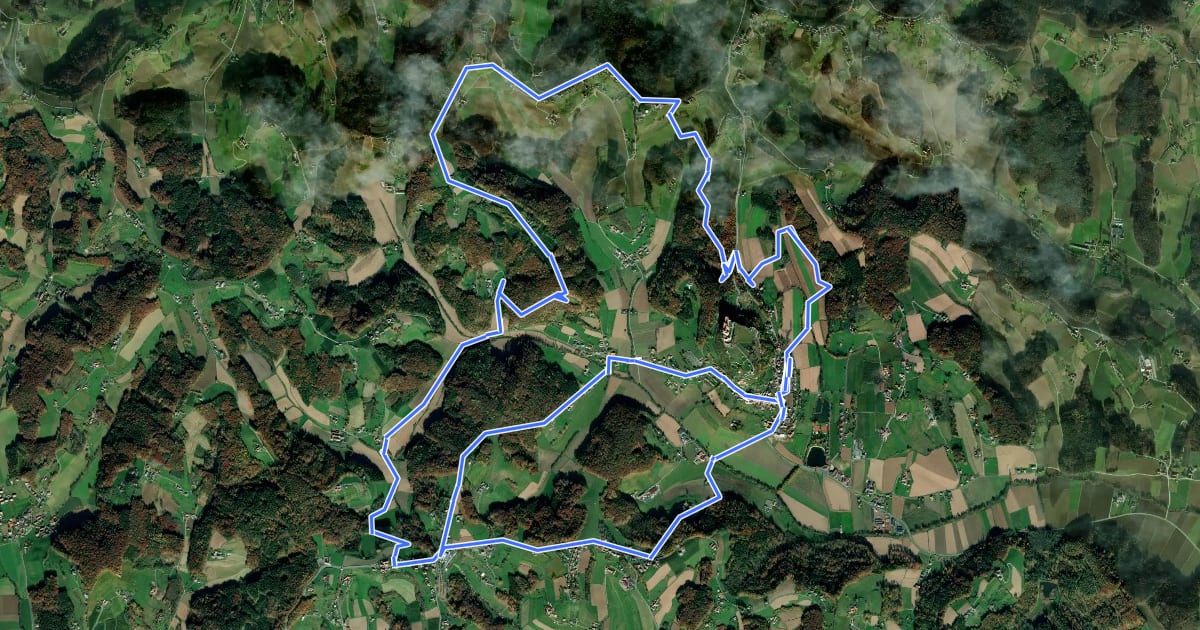 Маршрут Riegersburger Genusswanderweg - Zotter-Schleife на спутниковом снимке