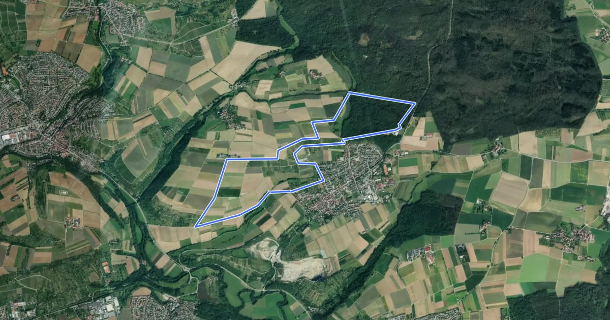 Маршрут Rielingshausen Nord на спутниковом снимке