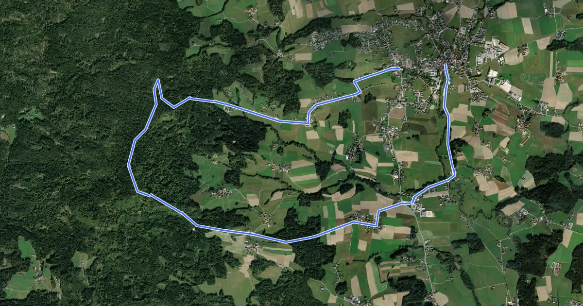 Маршрут Ries'n Wanderweg на спутниковом снимке