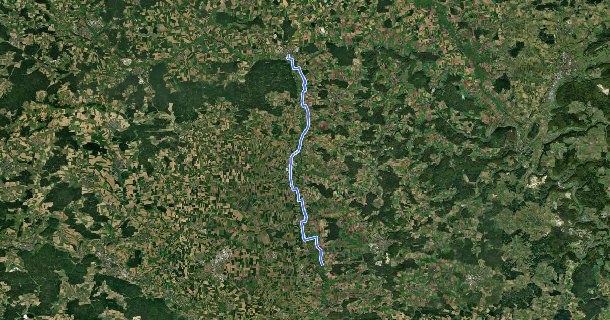 Маршрут Ries-Wörnitz-Wassertrüdingen на спутниковом снимке
