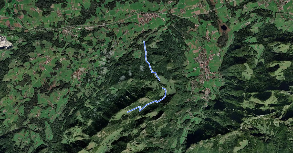 Маршрут Riesenhütte - Frasdorf на спутниковом снимке