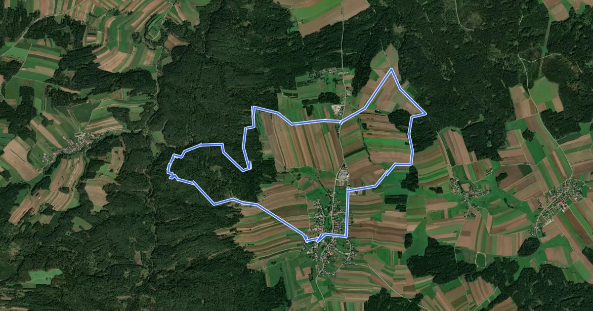 Маршрут Riesensteig на спутниковом снимке